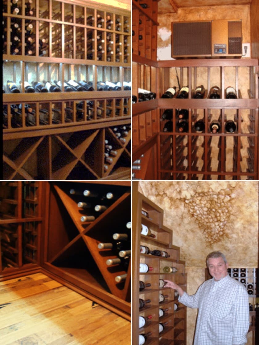 Phoenix Residential Wine Cellar Wine Racks, Wall Painting Flooring, and Wine Cooling unit