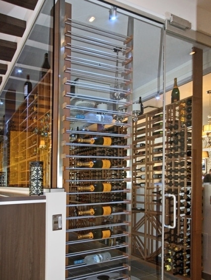 Unique Commercial Wine Display Designed by Phoenix Wine Cellar Installers