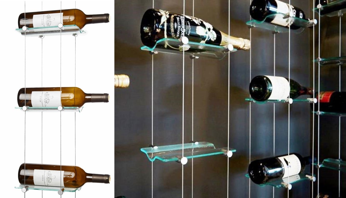 Vertical Spacing Can Be Adjusted in Cable Wine Display Racks 