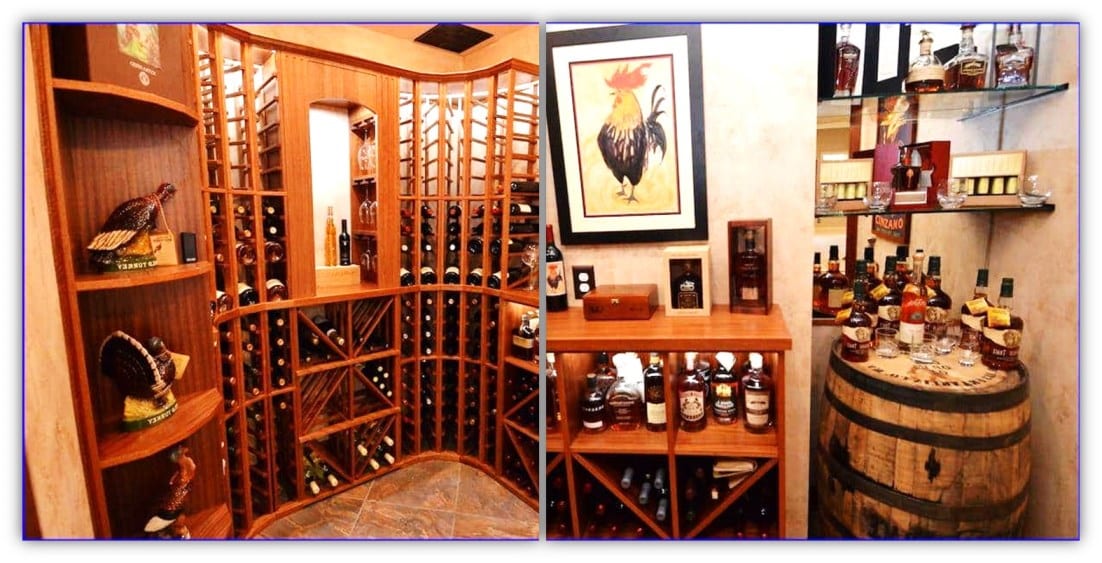 Small Wine Cellars Project with Wooden Wine Racks