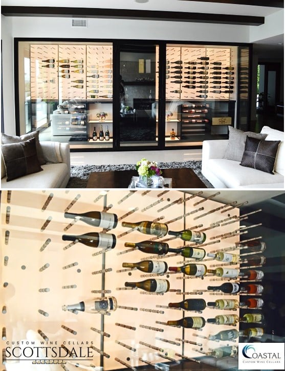 Glass Wine Wall Displays are Perfect for Modern Wine Cellars