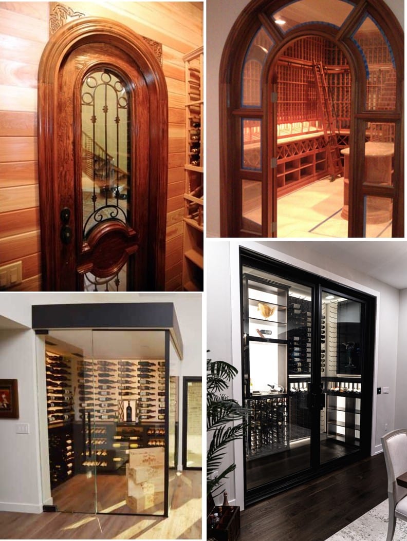 Elegant Glass Wine Cellar Doors in Arizona Homes