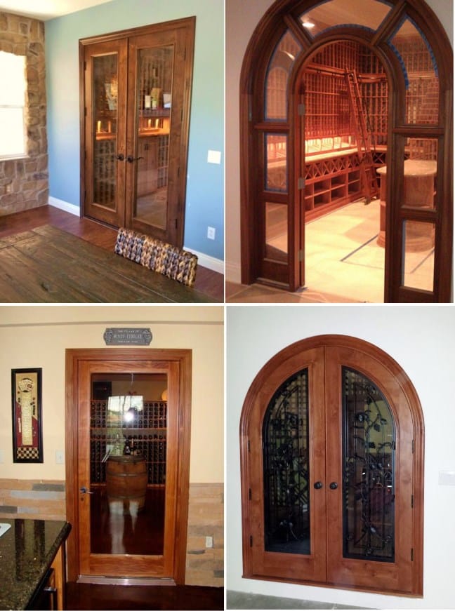 Elegant Wood Wine Cellar Doors 