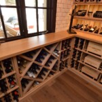 A beautiful countertop is a wonderful compliment to this Phoenix wine storage room.