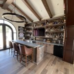 This home also features a custom bar for entertaining friends and family.