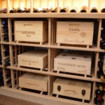 Custom Wine Cellars Scottsdale uses case storage like this to add lots of storage space.
