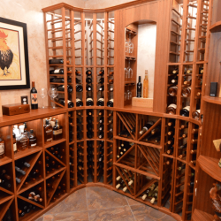 1 - Custom  Wooden Wine Racks Made of Durable Alder Wood Custom Wine Racks Made of Wood