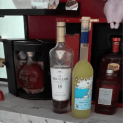 (4) This marble countertop runs the entire length of the cellar